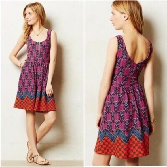 Anthropologie Maeve Amapola Dress 0P - Picture 5 of 6